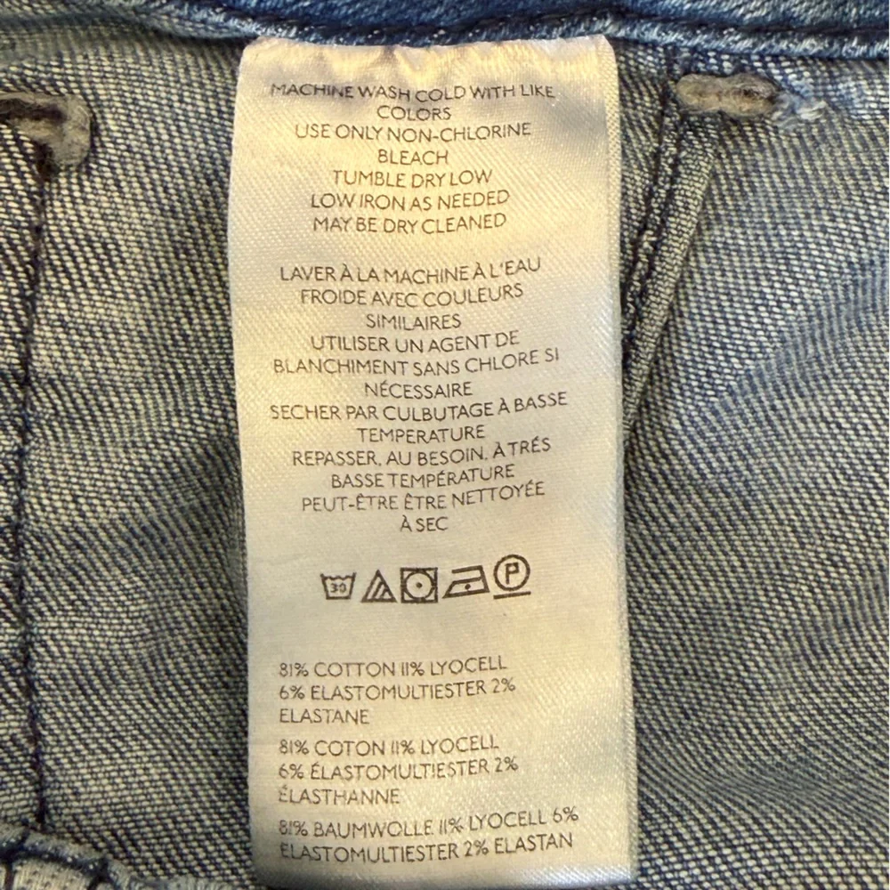 Maeve Anthropologie The Colette Wide-Leg Crop Patch Pocket Jeans Tall 32T - Picture 11 of 12